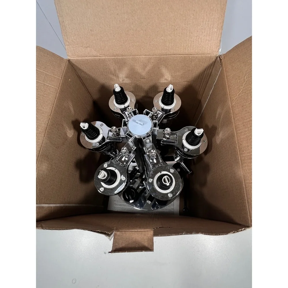Godinger Taproom Tavern Collection Six Bottle Liquor Dispenser Nickel Plated